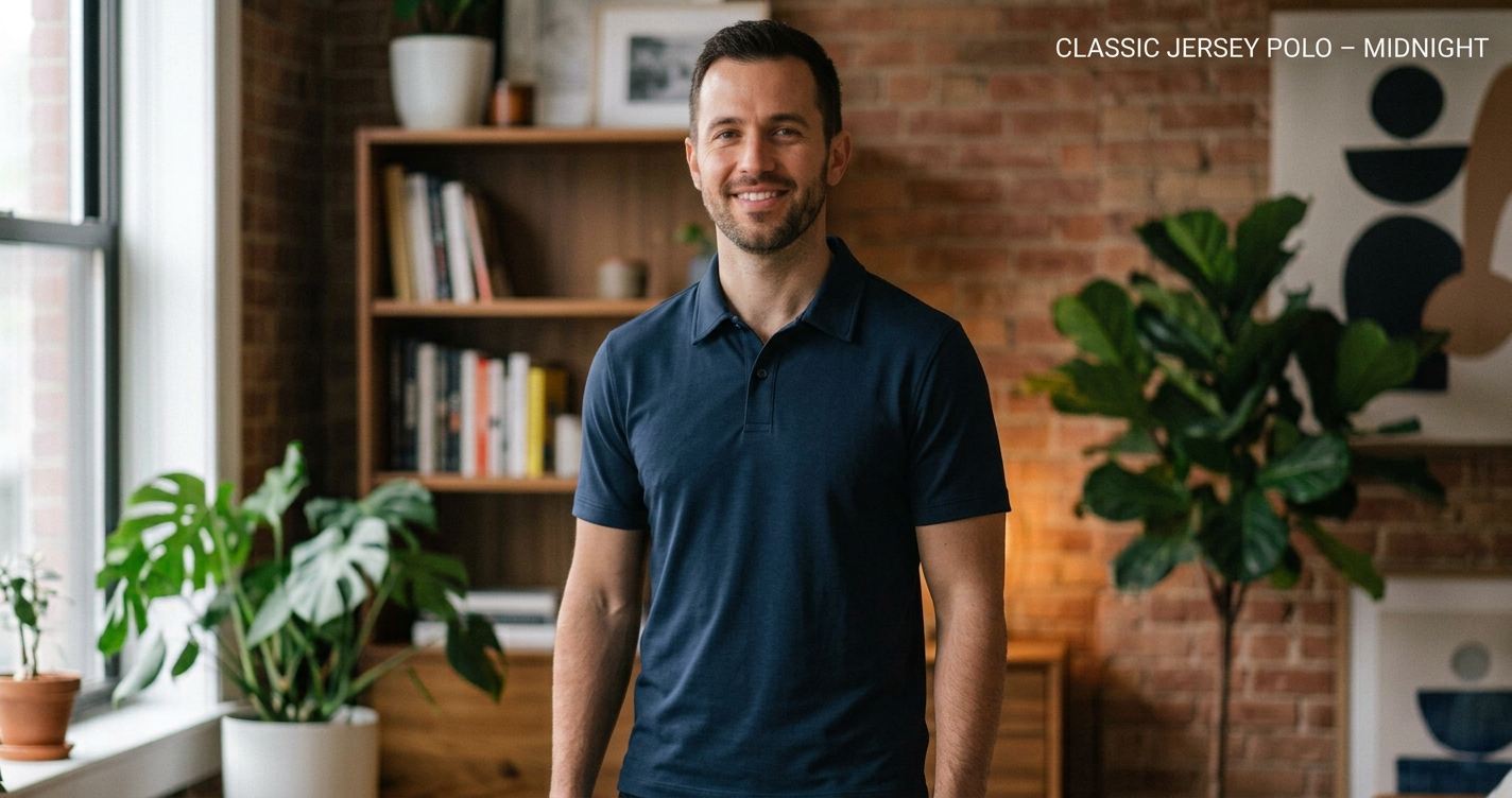 Classic Jersey Polo – Midnight